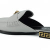 Versace Elegant White Leather Flat Slides