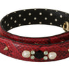 Dolce & Gabbana Elegant Red Python Leather Shoulder Strap