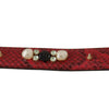 Dolce & Gabbana Elegant Red Python Leather Shoulder Strap