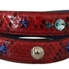 Dolce & Gabbana Chic Red Python Leather Shoulder Strap