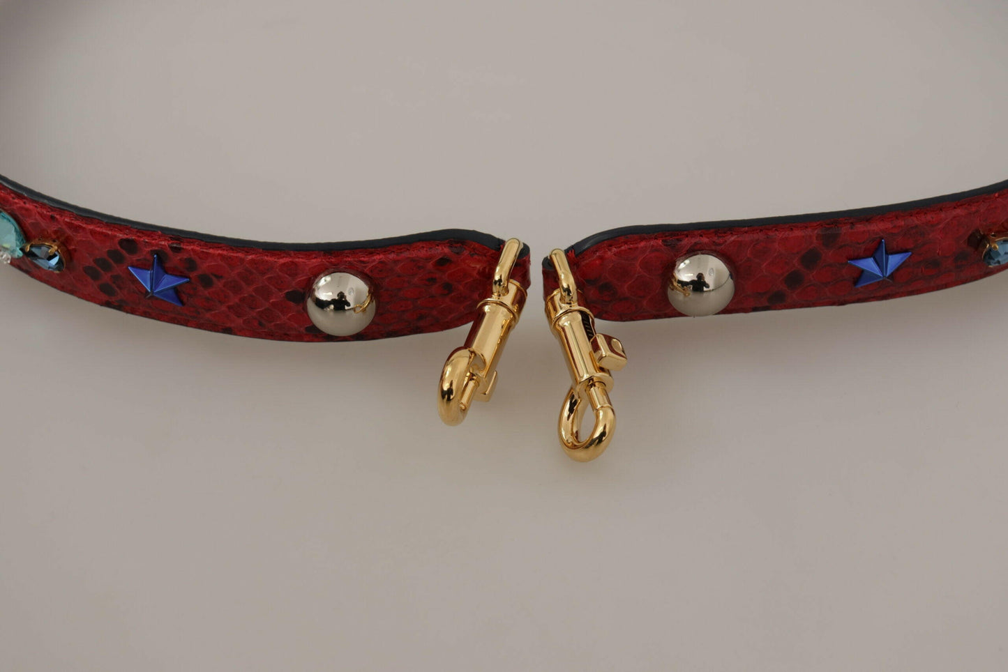 Dolce & Gabbana Chic Red Python Leather Shoulder Strap