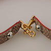 Dolce & Gabbana Chic Brown Python Leather Bag Strap