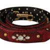 Dolce & Gabbana Red Python Leather Shoulder Bag Strap