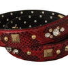 Dolce & Gabbana Red Python Leather Shoulder Bag Strap