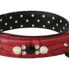 Dolce & Gabbana Elegant Red Python Leather Shoulder Strap