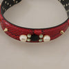 Dolce & Gabbana Elegant Red Python Leather Shoulder Strap