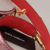 Dolce & Gabbana Elegant Metallic Pink Leather Shoulder Strap