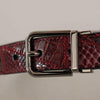 Dolce & Gabbana Elegant Red Exotic Leather Belt