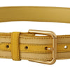 Dolce & Gabbana Elegant Velvet Designer Gold-Buckled Belt