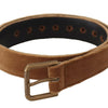 Dolce & Gabbana Elegant Engraved Buckle Leather Belt