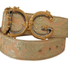 Dolce & Gabbana Elegant Leather Belt with Logo Buckle