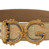 Dolce & Gabbana Elegant Leather Belt with Logo Buckle