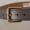 Dolce & Gabbana Elegant Engraved Buckle Leather Belt