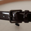 Dolce & Gabbana Elegant Black Leather Logo Buckle Belt