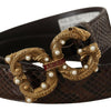 Dolce & Gabbana Elegant Snakeskin Leather Belt