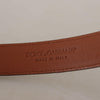 Dolce & Gabbana Elegant Engraved Leather Belt - Timeless Style