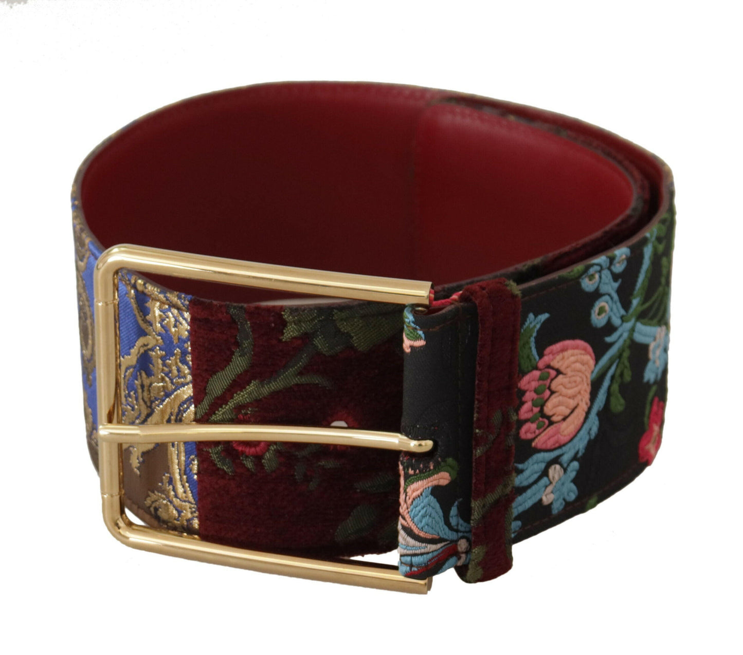 Dolce & Gabbana Engraved Logo Multicolor Leather Belt