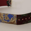 Dolce & Gabbana Engraved Logo Multicolor Leather Belt