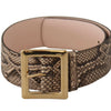 Dolce & Gabbana Elegant Leather Belt with Logo Buckle