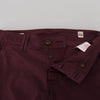 CYCLE Maroon Skinny Fit Cotton Pants