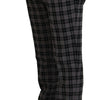 BENCIVENGA Elegant Gray Checked Gentleman's Chinos