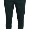 BENCIVENGA Elegant Dark Green Chino Trousers