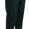 BENCIVENGA Elegant Dark Green Chino Trousers