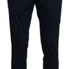 Domenico Tagliente Elegant Dark Blue Slim Chino Pants