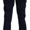 Domenico Tagliente Elegant Dark Blue Slim Chino Pants