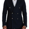 Dolce & Gabbana Elegant Cashmere-Silk Blend Blue Blazer