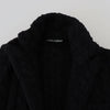 Dolce & Gabbana Elegant Black Wool-Cashmere Blend Cardigan