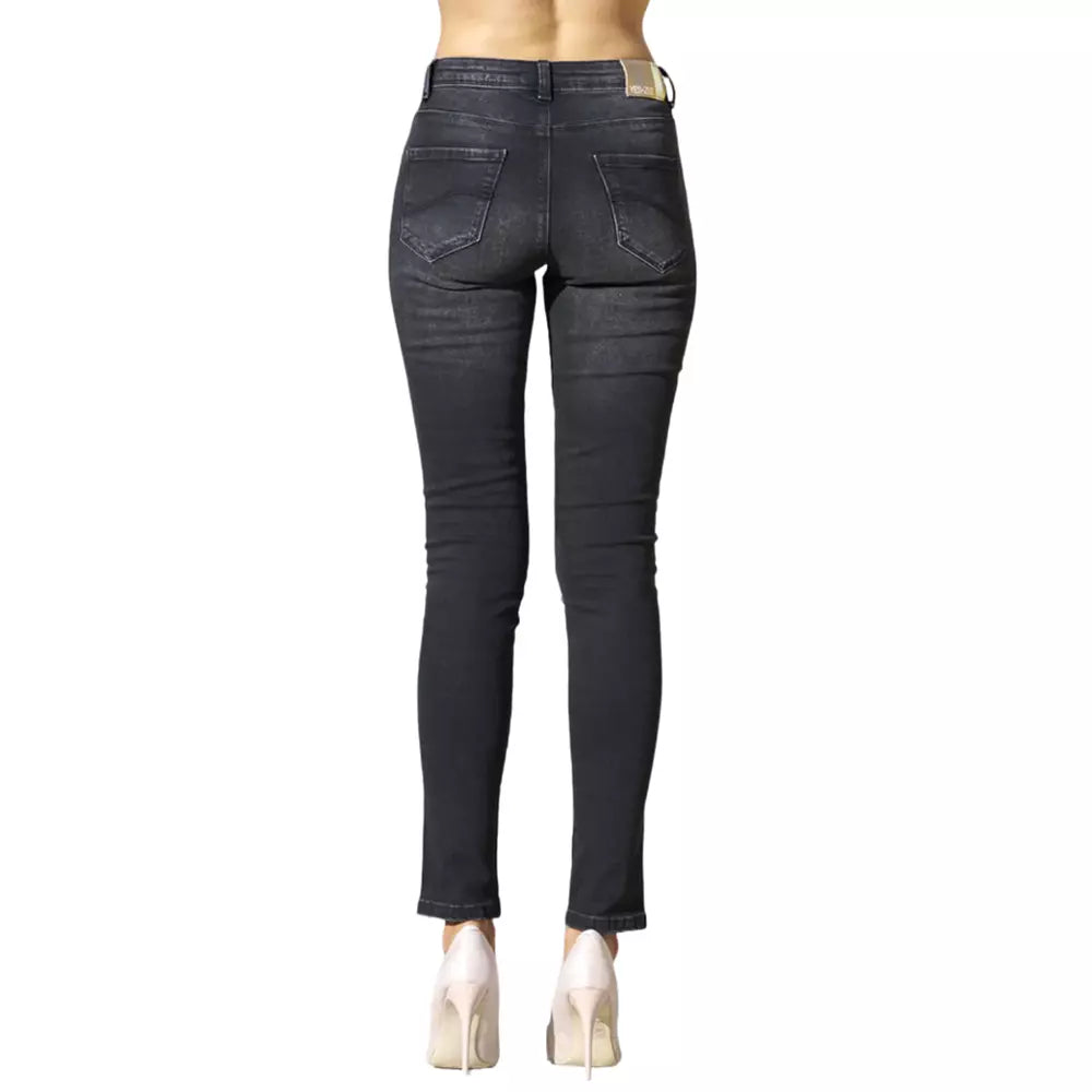 Yes Zee Black Cotton Women's Jeans