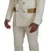 Dolce & Gabbana Elegant Off White Double Breasted Suit