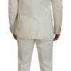 Dolce & Gabbana Elegant Off White Double Breasted Suit