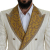 Dolce & Gabbana Elegant Off White Double Breasted Suit