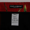 Dolce & Gabbana Elegant Silk Dress Trousers in Red Bird Print