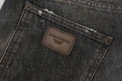 Dolce & Gabbana Exquisite Gray Denim Pants for the Modern Gentleman