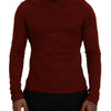 Dolce & Gabbana Elegant Maroon Collar Zip Sweater