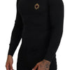 Dolce & Gabbana V-Neck Cashmere Sweater with Heart Embroidery