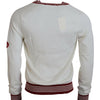 Dolce & Gabbana Off White Silk Cotton V-Neck Sweater