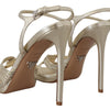 Prada Elegant Gold Stiletto Heel Sandals