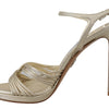 Prada Elegant Gold Stiletto Heel Sandals