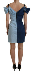 Dolce & Gabbana Chic Two Tone Denim Sheath Dress