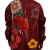 Dolce & Gabbana Maroon Floral Luxe Jacket