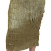 Dolce & Gabbana Golden High Waist Tiered Midi Skirt