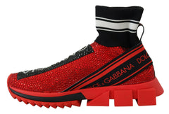 Dolce & Gabbana Exquisite Red Sorrento Slip-On Sneakers