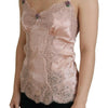 Dolce & Gabbana Elegant Pink Silk Lingerie Top