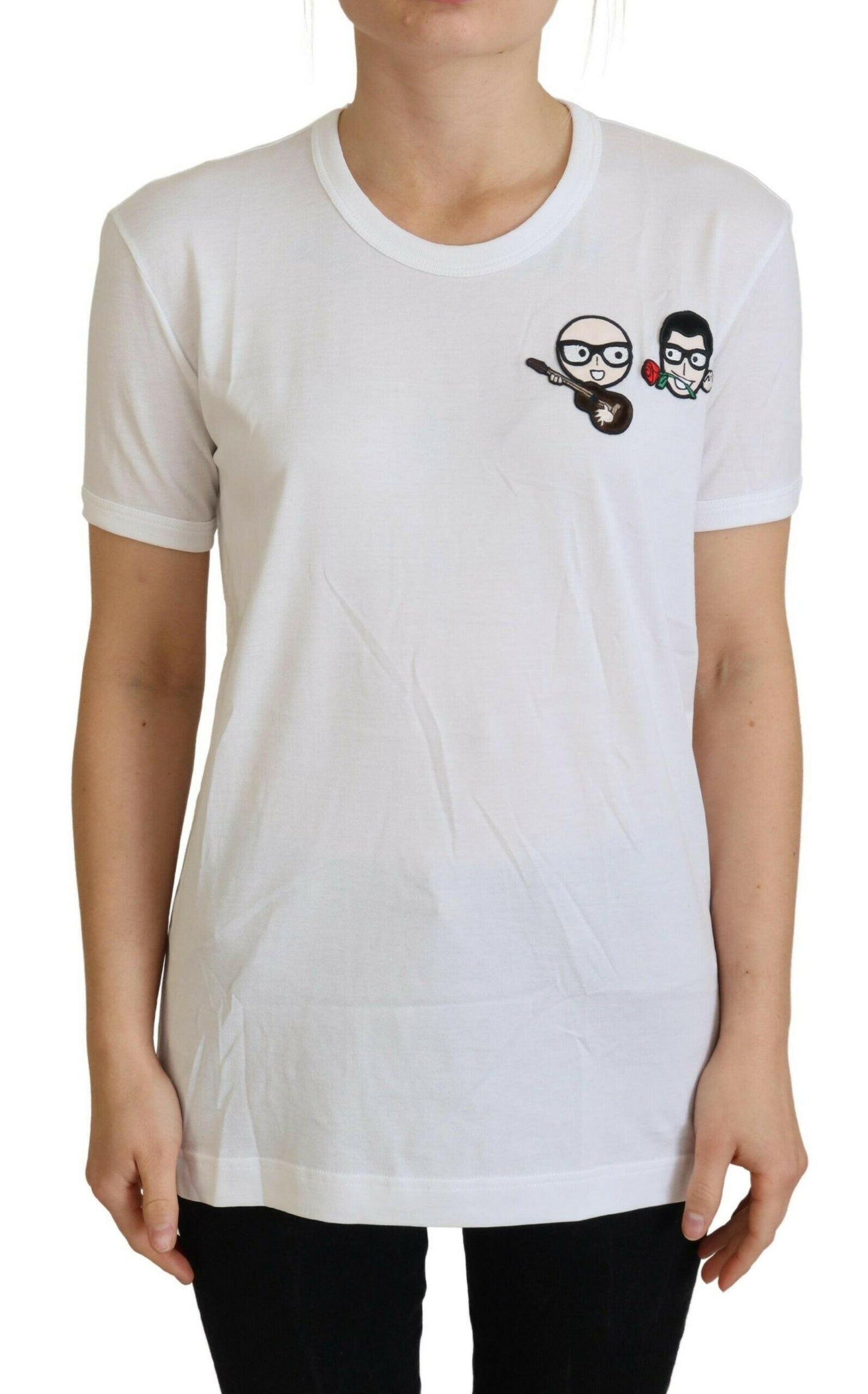 Dolce & Gabbana Elegant White Crewneck Cotton T-Shirt