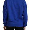 Philippe Model Chic Blue Printed Long Sleeve Pullover Sweater