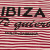 Dolce & Gabbana Exclusive Striped Ibiza Crew Neck Tee